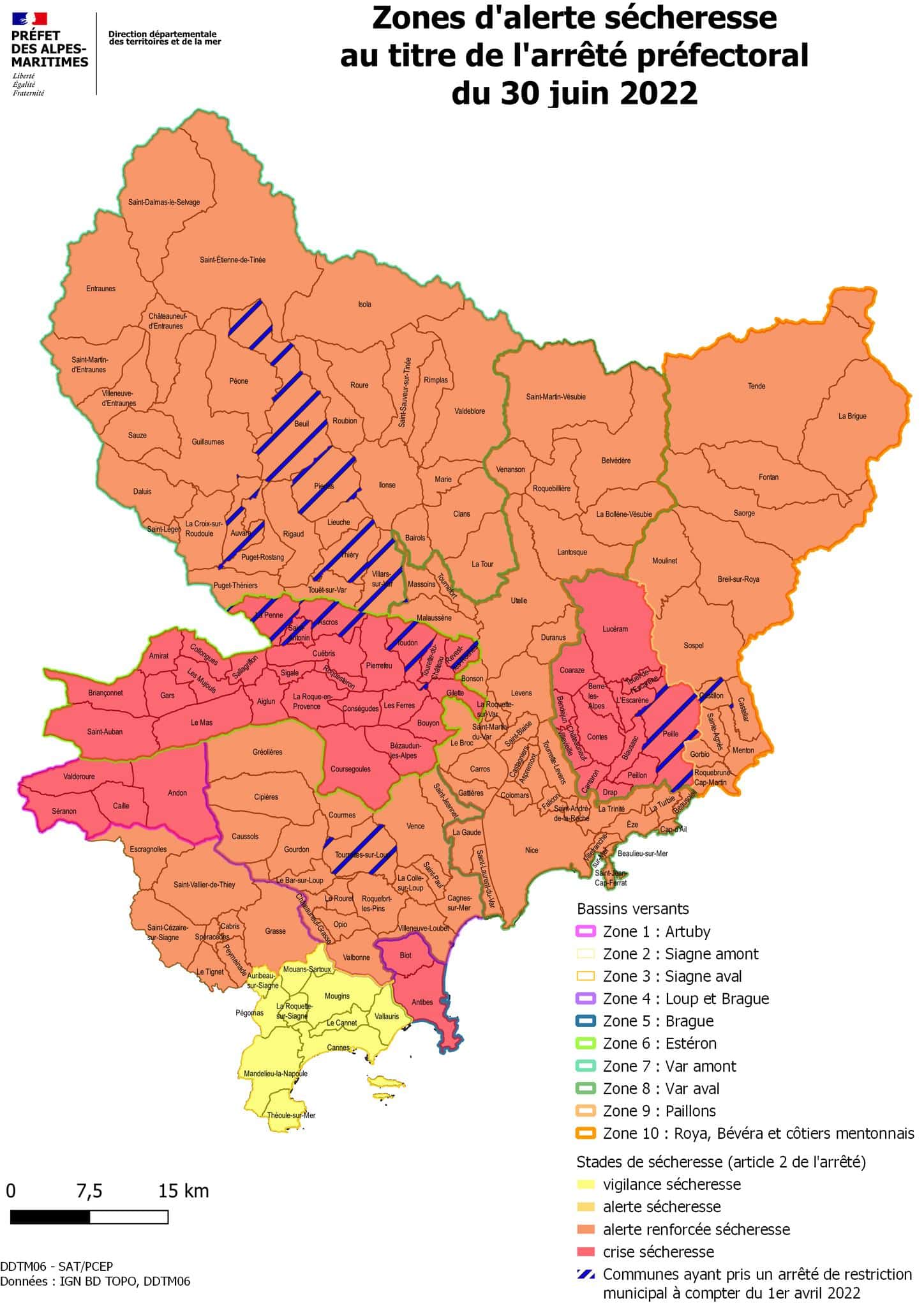 Carte secheresse