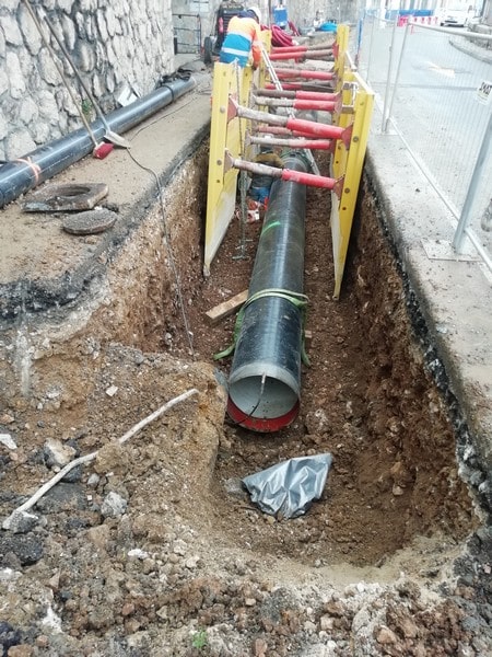 Travaux jean Jaures eau Roquebrune 1