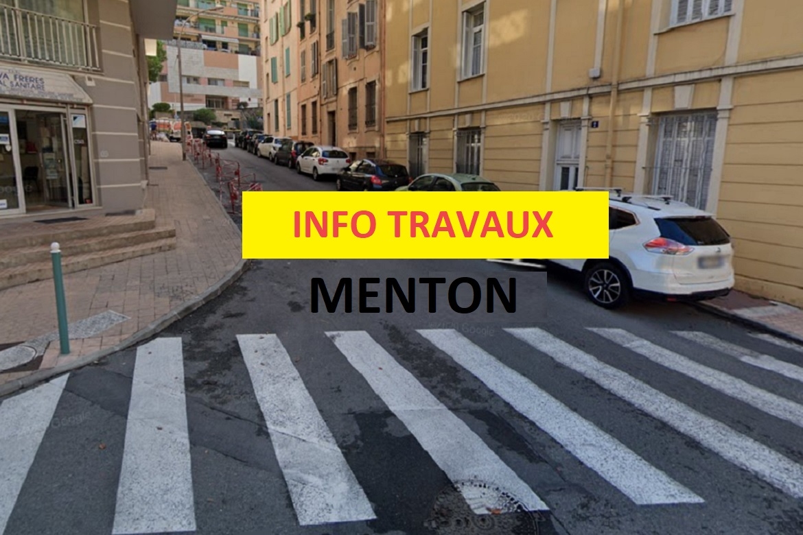 TRAVAUX : REPRISE DE LA MODERNISATION DES RÉSEAUX SECTEUR RUE PIETRA SCRITTA À MENTON