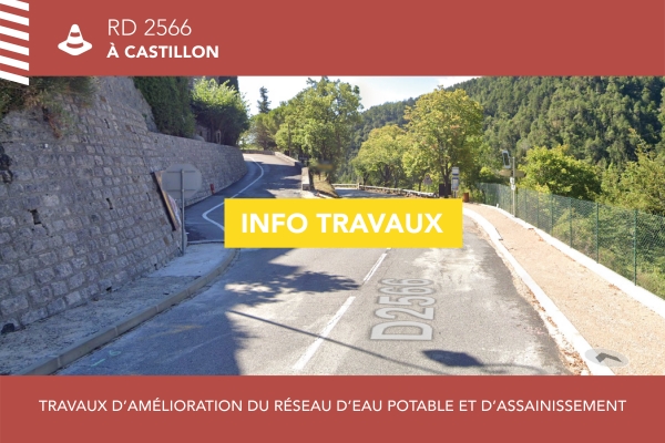 TRAVAUX : AMÉLIORATION DES RÉSEAUX D&#039;EAU POTABLE ET D&#039;ASSAINISSEMENT À CASTILLON