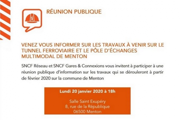 POLE MULTIMODAL : 1ERE  REUNION PUBLIQUE A MENTON