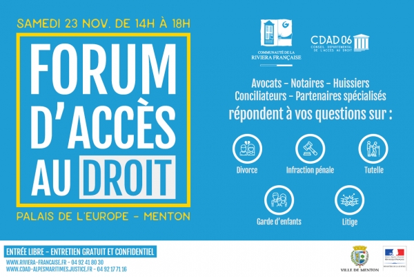 FORUM D’ACCES AU DROIT : VENEZ POSER VOS QUESTIONS A DES PROFESSIONNELS