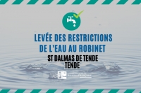 EAU POTABLE : LEVÉE DES RESTRICTIONS DE CONSOMMATION SUR TENDE & ST-DALMAS