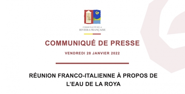 RÉUNION FRANCO-ITALIENNE À PROPOS DE L’EAU DE LA ROYA