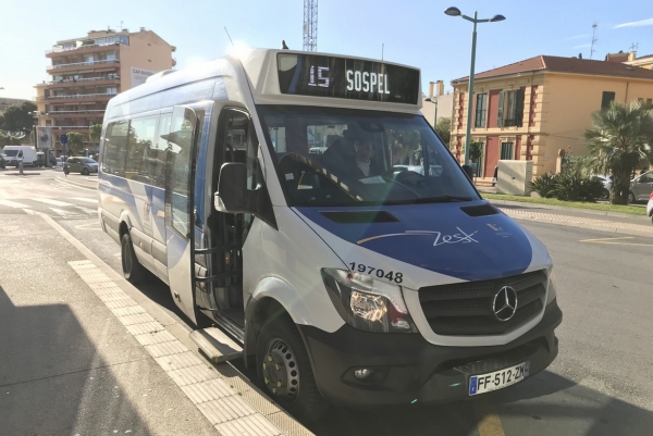 ZEST BUS : LA LIGNE 15 ADAPTEE ENTRE SOSPEL ET MENTON