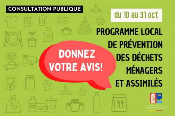 ENCORE UNE SEMAINE POUR DONNER SON AVIS SUR LE PROGRAMME LOCAL DE PRÉVENTION DES DÉCHETS