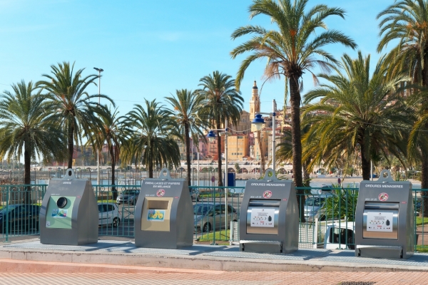 TRI &amp; RECYCLAGE : DE NOUVELLES COLONNES A DÉCHETS INSTALLÉES A MENTON