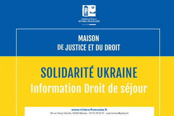 SOLIDARITÉ UKRAINE : DES PERMANENCES D’INFORMATION SUR LE DROIT DE SÉJOUR