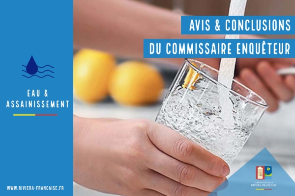 EAU &amp; ASSAINISSEMENT: AVIS ET RAPPORT DE L’ENQUÊTE PUBLIQUE DE LA TURBIE